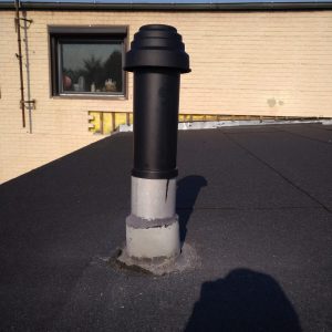 Falchdach mit neuem Abzug